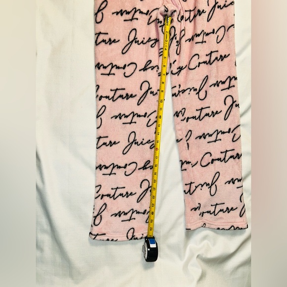 Juicy Couture Pink Logo Lounge Pants Medium Soft Fleece Pajama Pants - Picture 6 of 6